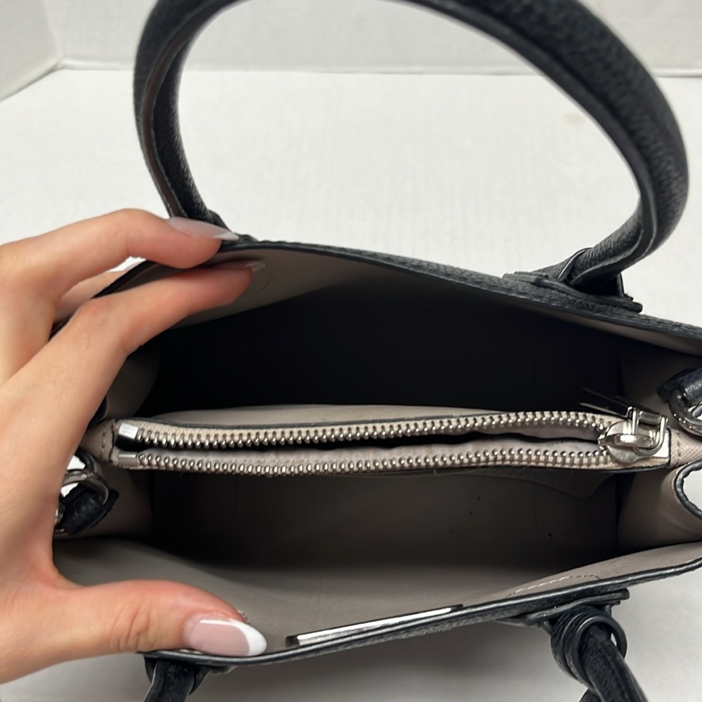Michael kors black pebbled leather small Mercer crossbody bag | structured mini - Picture 10 of 16